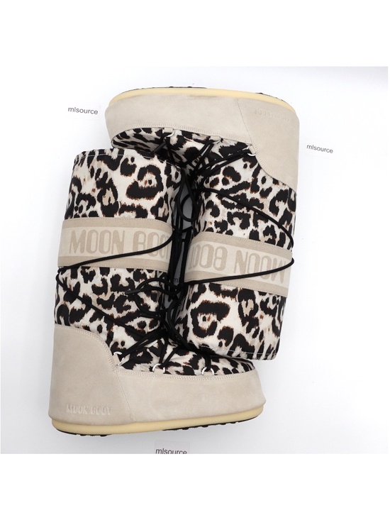 NEW Moon Boot Icon Suede Snow Boots 80D1403190-V020 Leopard main image 8